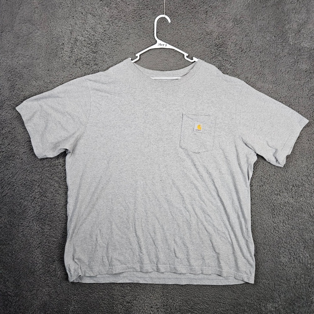 Carhartt Mens 3XL Relaxed Fit Heather Gray Short Sleeve Pocket T Shirt